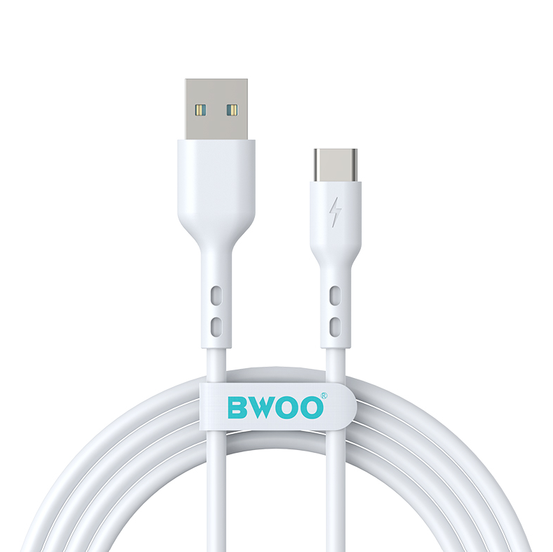 Juhe BWOO 3A USB-A to Type-C (2m / valge)