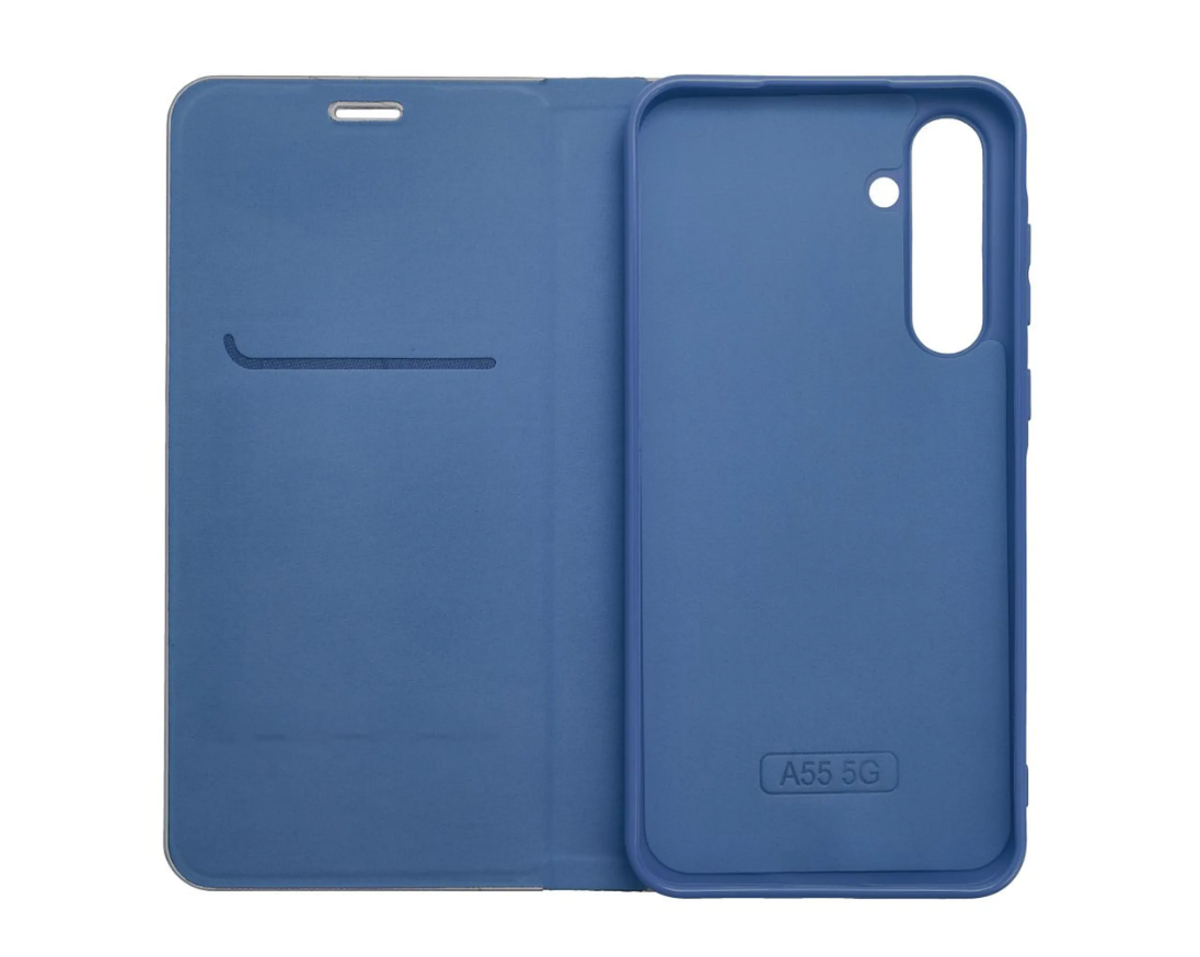 Ümbris LUNA Book Carbon Xiaomi Redmi Note 13 Pro 4G / Poco M6 Pro 4G (sinine)