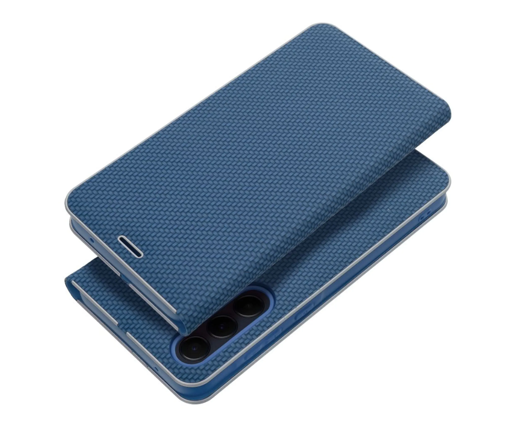 Ümbris LUNA Book Carbon Xiaomi Redmi Note 13 Pro 4G / Poco M6 Pro 4G (sinine)