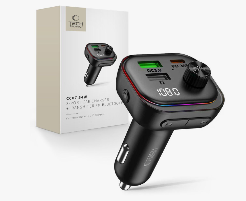 Bluetooth Transmitter Tech-Protect CC07 USB / Type-C/ USB-pulgapesa, Bluetooth 5.0 36W (must)