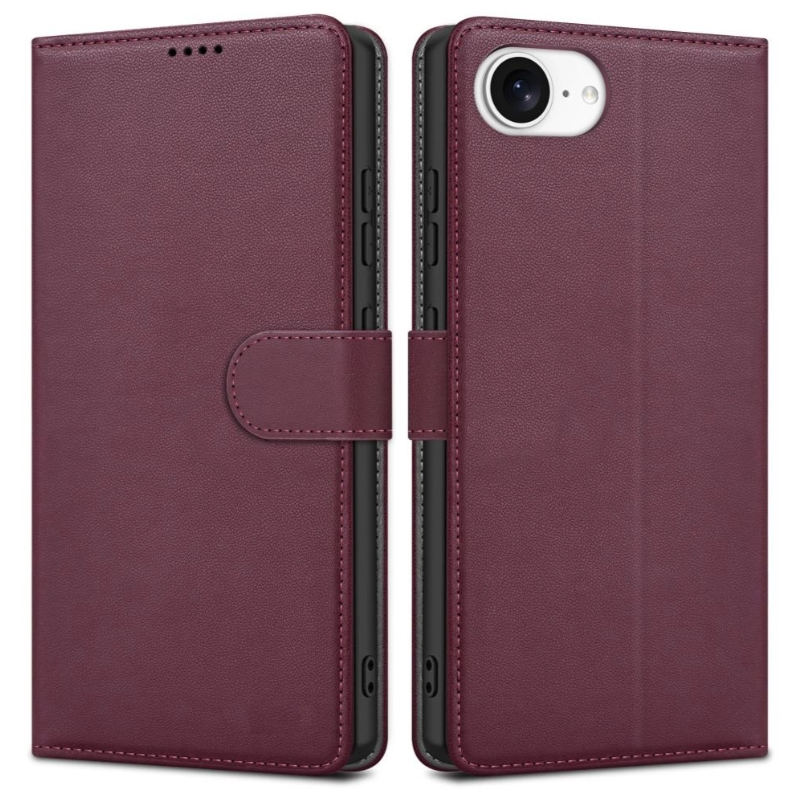 Ümbris kaanega Fancy Wallet Samsung A55 (viinamari)