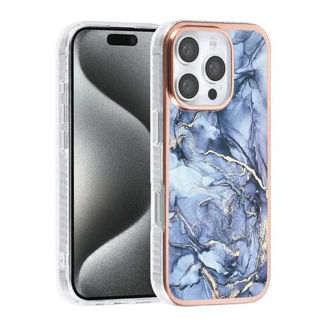 Ümbris TUNIQ Marble iPhone 16 Pro (sinine)
