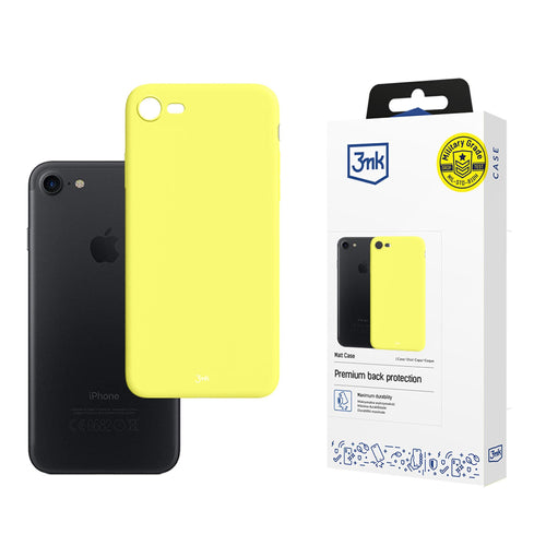 Silikoon 3mk Matt Case iPhone 7 / 8 / SE 2020 / SE 2022 (kollane)