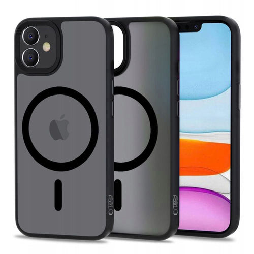 Ümbris Tech-Protect Magmat Magsafe iPhone 11 (läbipaistev / must)
