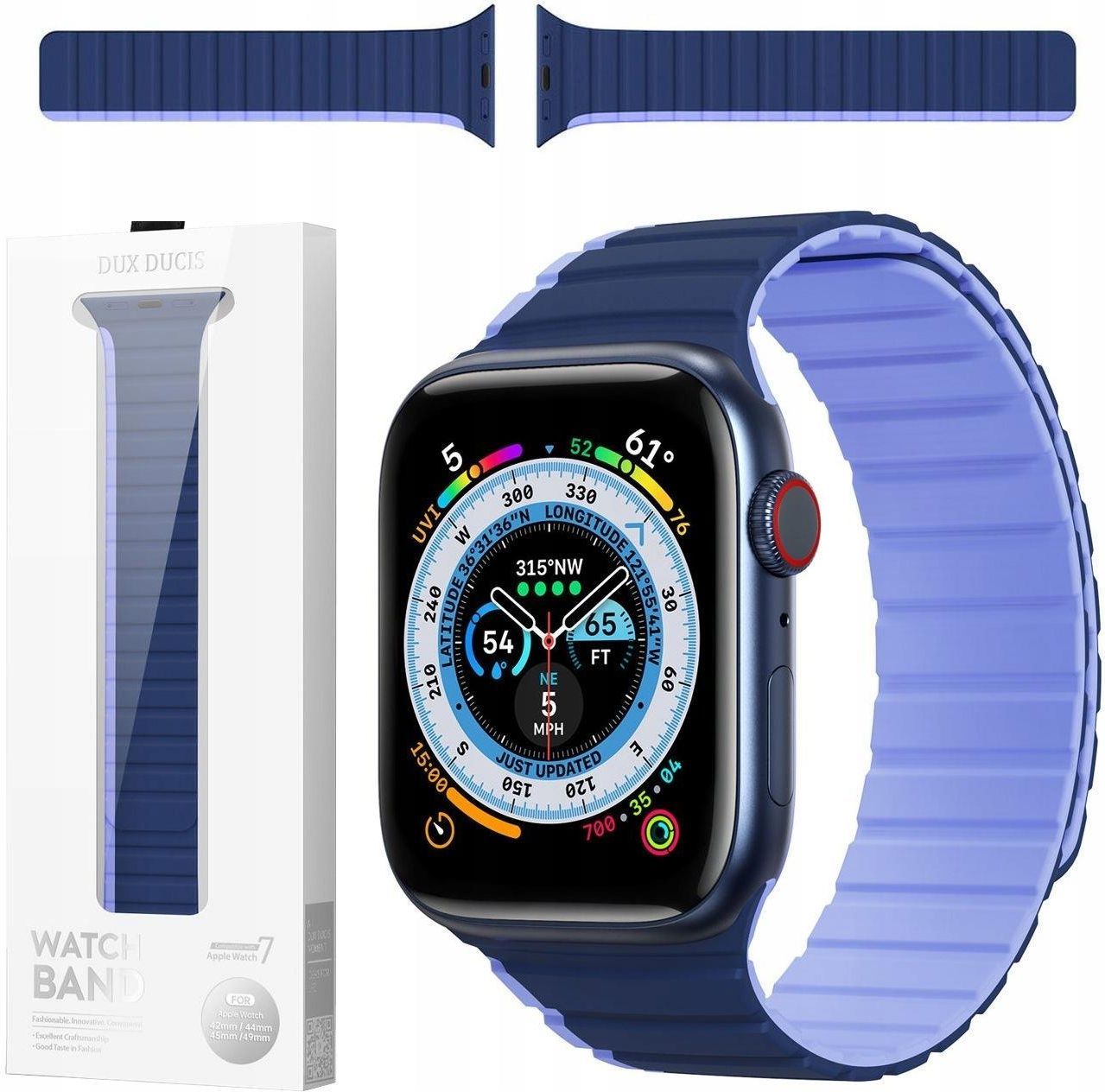 Kellarihm Dux Ducis LD Apple Watch 42mm/44mm/45mm (sinine)
