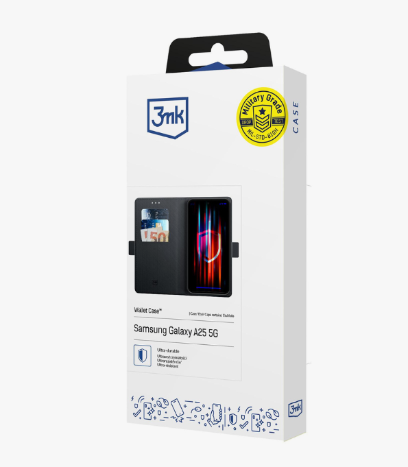 Ümbris kaanega 3mk Wallet Samsung Galaxy A25 (must)