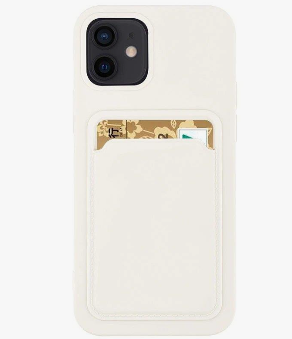 Silikoon Card Slot Samsung S21 Ultra (valge)