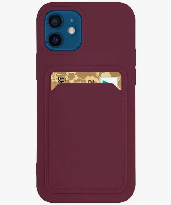 Silikoon Card Slot Samsung S21 Ultra (viinamari)