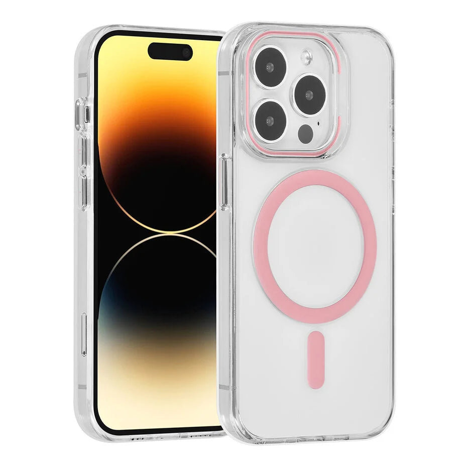 Ümbris MagSafe UNIQ Accessory Hardcase iPhone 14 Pro (läbipaistev/roosa)