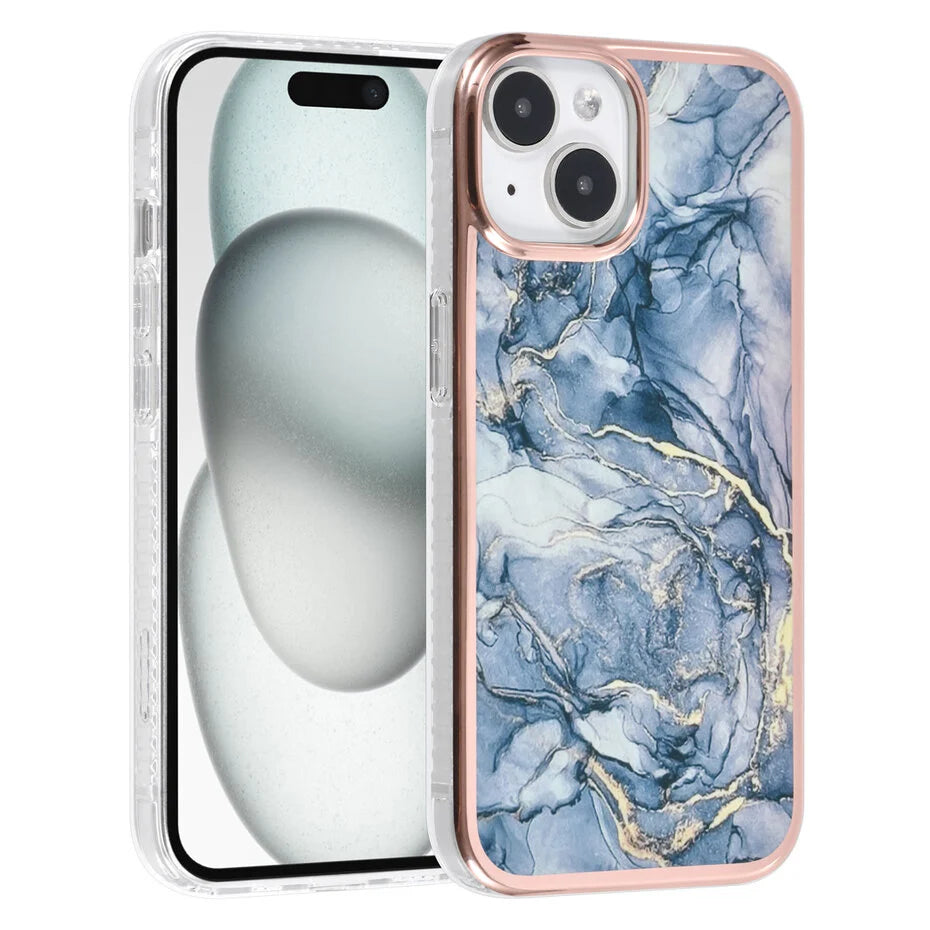 Ümbris TUNIQ Marble iPhone 15 (sinine)