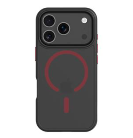 Ümbris Superstealth MagSafe iPhone 17 Pro (must/punane)