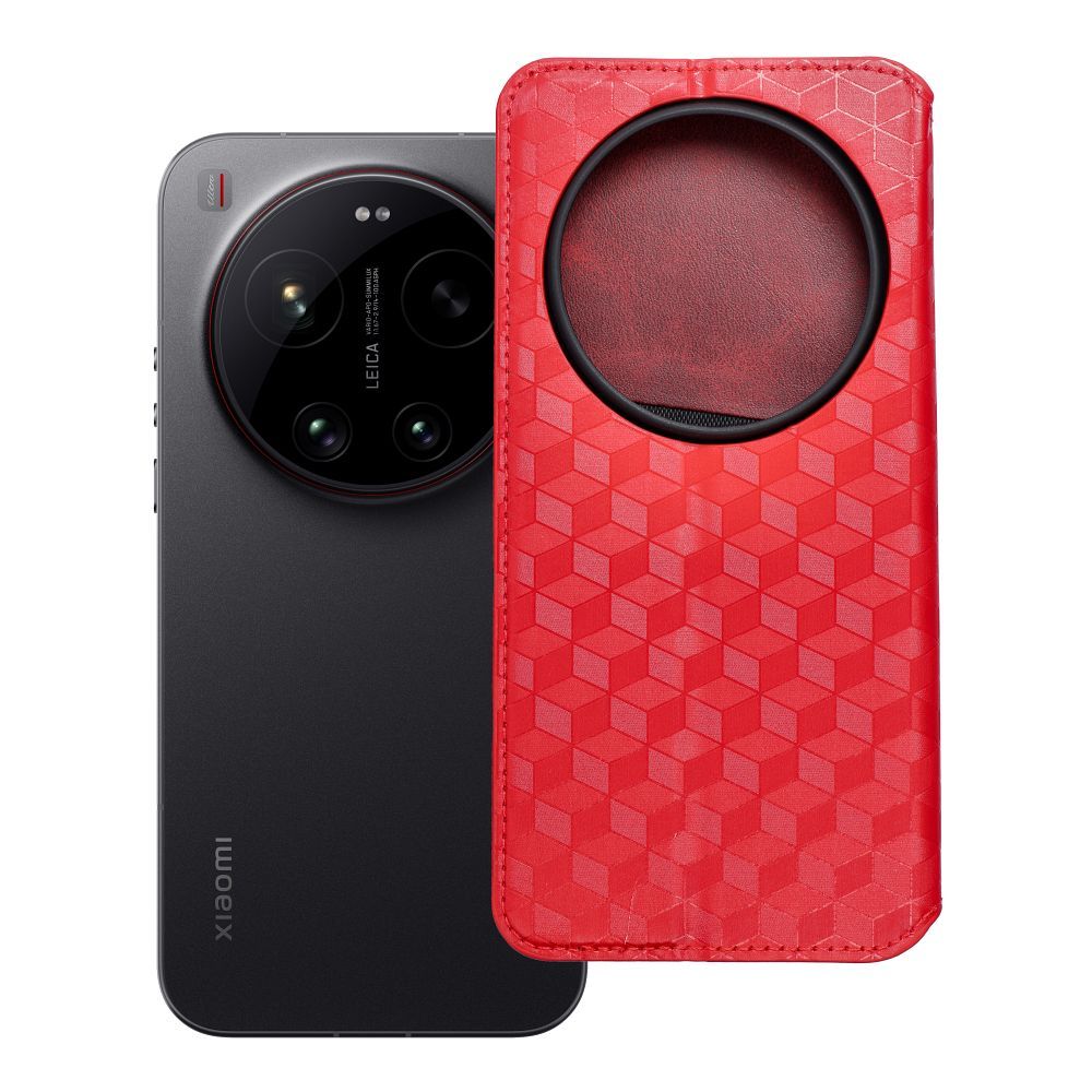 Ümbris kaanega Cubic Book Xiaomi 17 Ultra (punane)