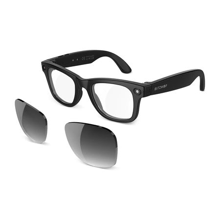 BlitzWolf BW-AG1 Pro nutikad prillid vahetatavate fotokroomsete läätsedega (must)