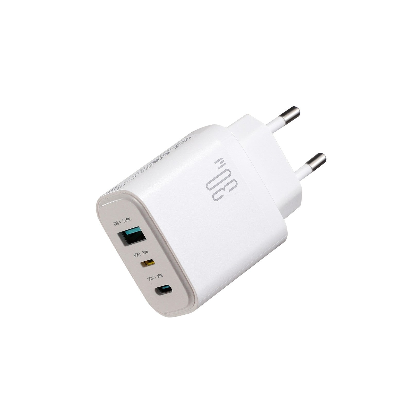Adapter Joyroom  JR-TG6 2xType-C / USB-A 30W (valge)