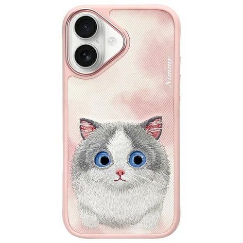 Ümbris Nimmy BIG EYED PET Cat iPhone 16 (roosa)