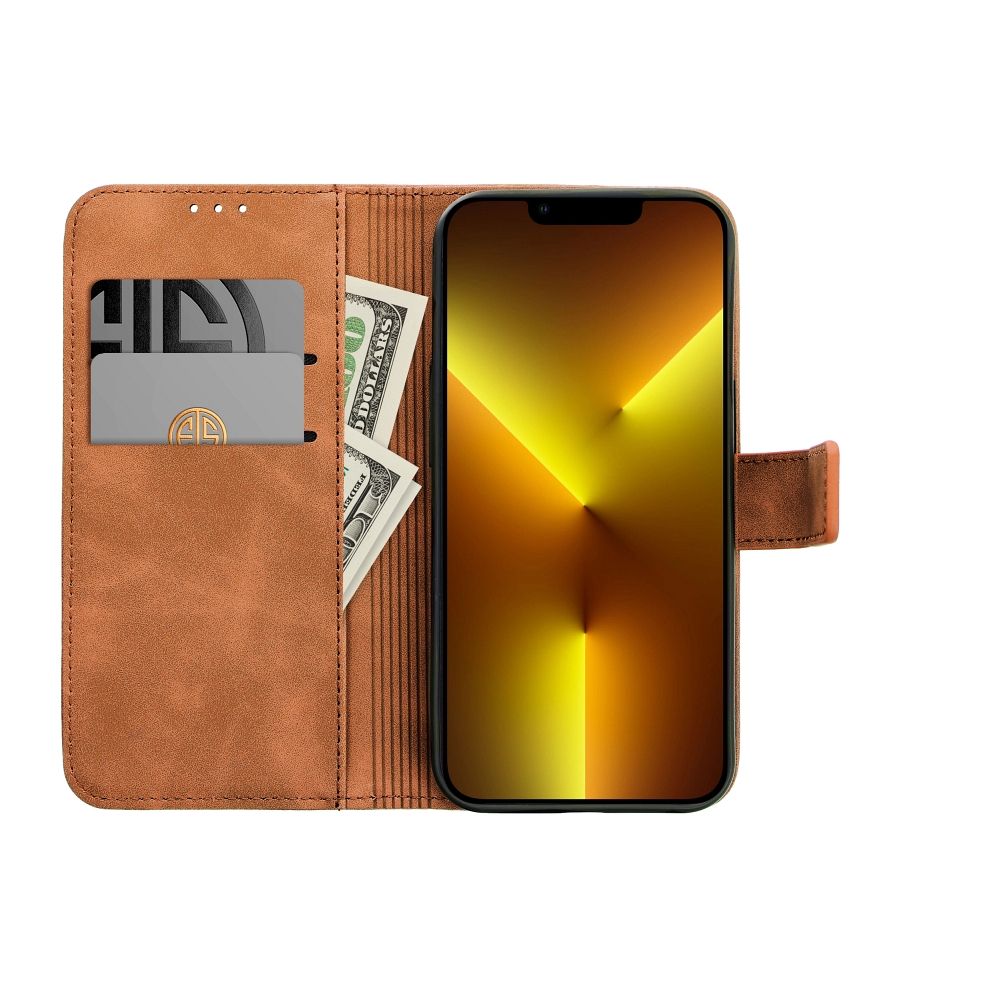 Ümbris kaanega TENDER Book Xiaomi Redmi Note 15 5G (pruun)