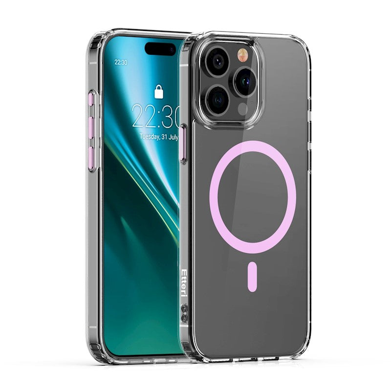Ümbris Etteri Color Mag iPhone 14 Pro (läbipaistev/roosa)