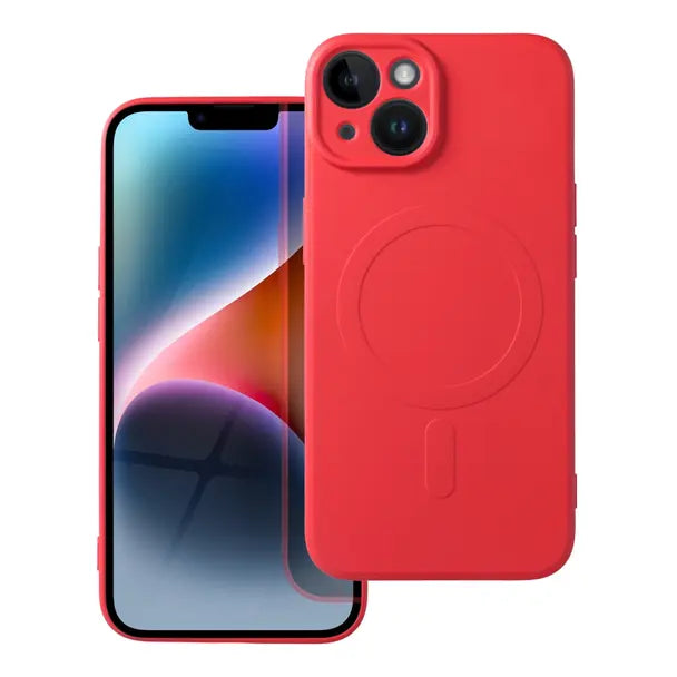 Ümbris Silicone Mag Cover iPhone 14 (punane)