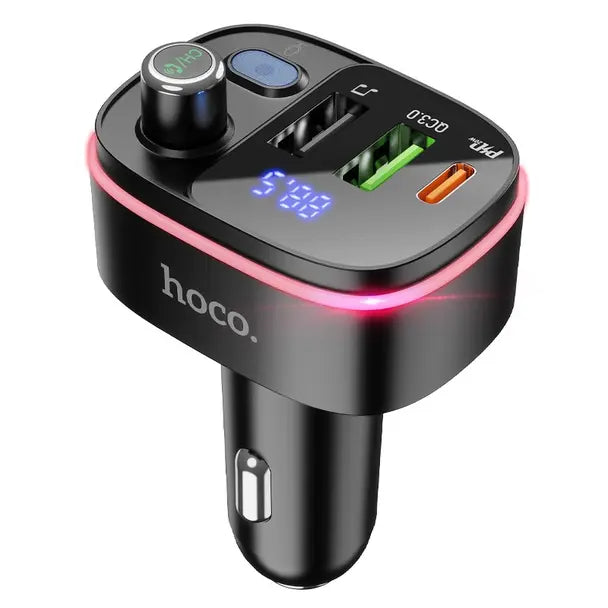 Bluetooth transmitter Hoco, 2 × USB-A + USB-C, QC3.0 PD 20 W, E62 (must)