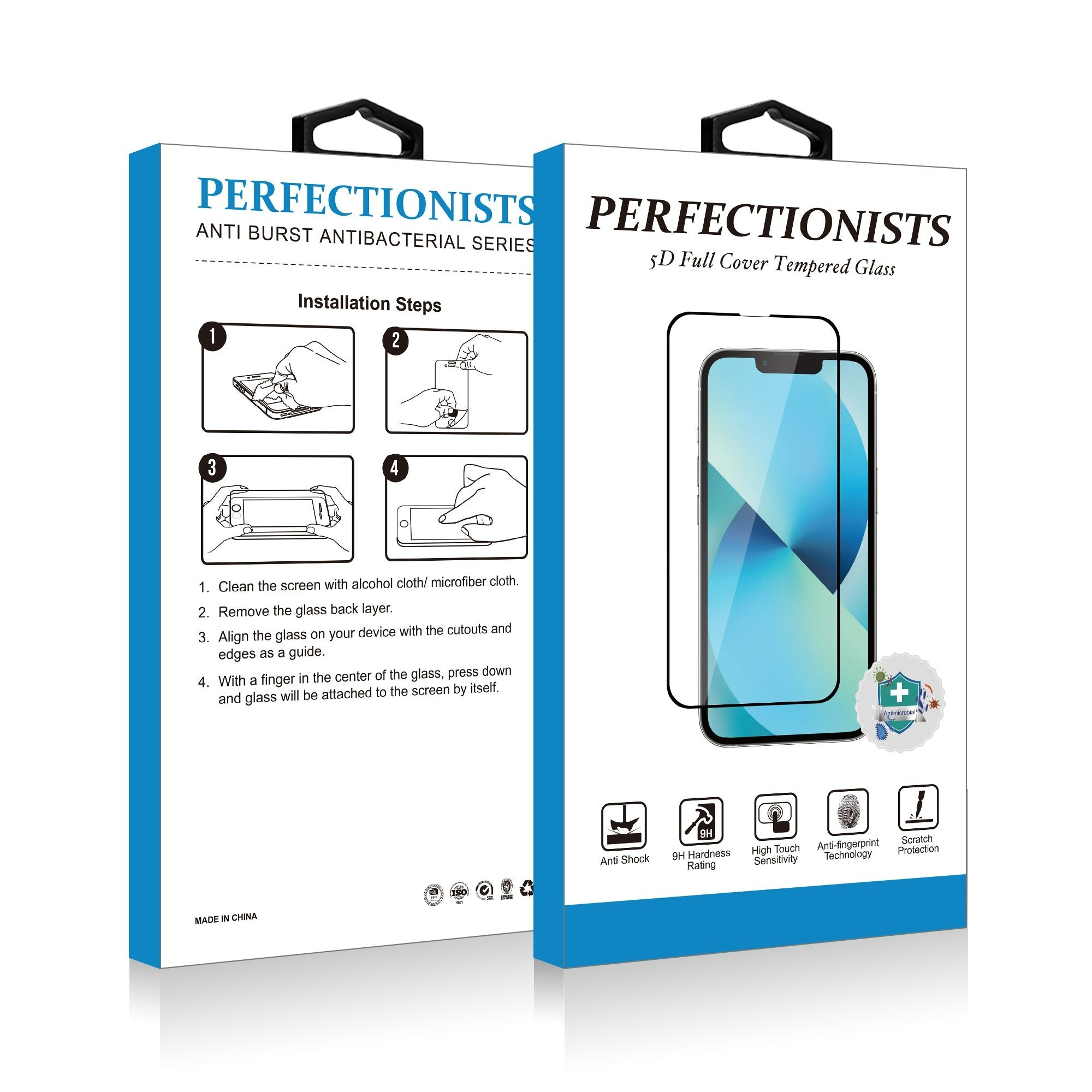 Kaitseklaas 5D Perfectionists iPhone 13 / 13 Pro / 14 (must)