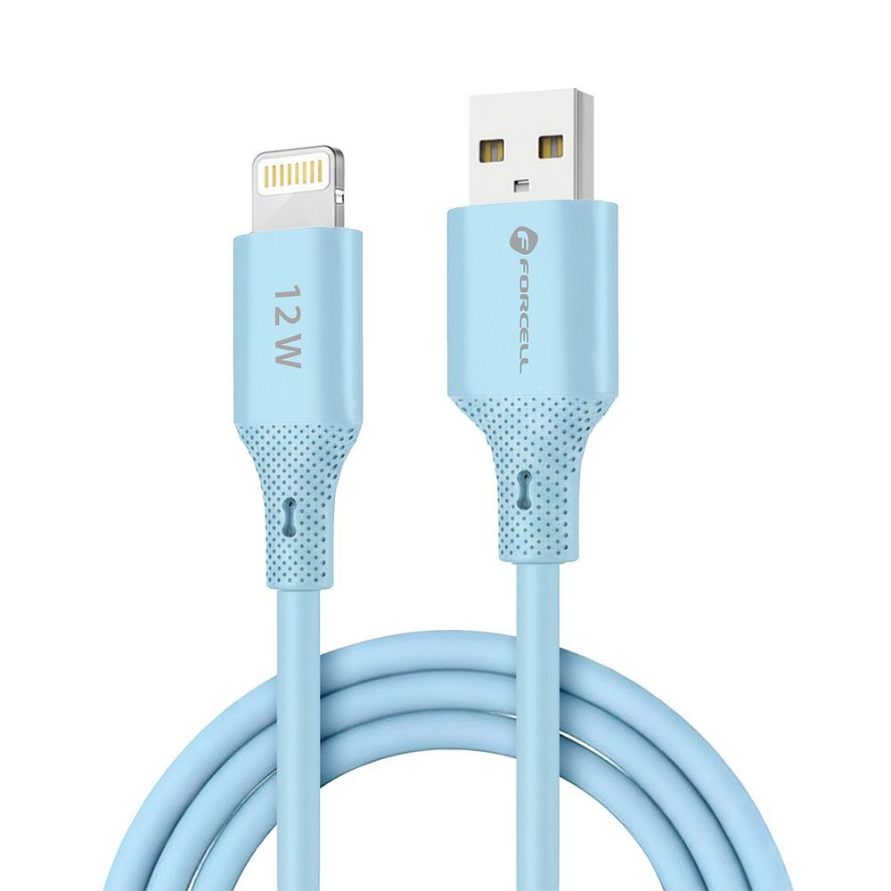 Juhe Forcell F-Energy C343 QC4.0 USB-A - Lightning 2.4A 1m (helesinine)