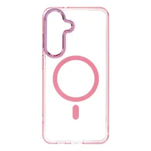 Ümbris Frame Clear Hybrid Mag Cover Samsung S26 FE (läbipaistev/roosa)