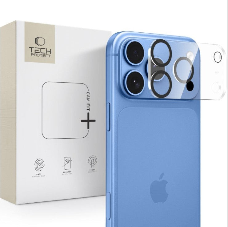 Kaitseklaas Tech-Protect Cam Fit+ tagakaamerale iPhone 18 Pro Max (läbipaistev)