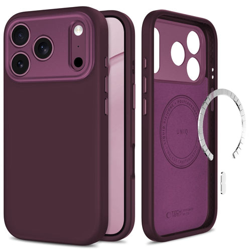 Ümbris Tech-Protect Uniq MagSafe CC iPhone 18 Pro / 17 Pro (viinamari)