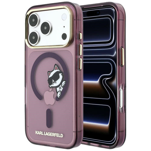 Karl Lagerfeld MagSafe Ümbris Peekaboo Logo iPhone 18 Pro Max / 17 Pro Max (viinamari)
