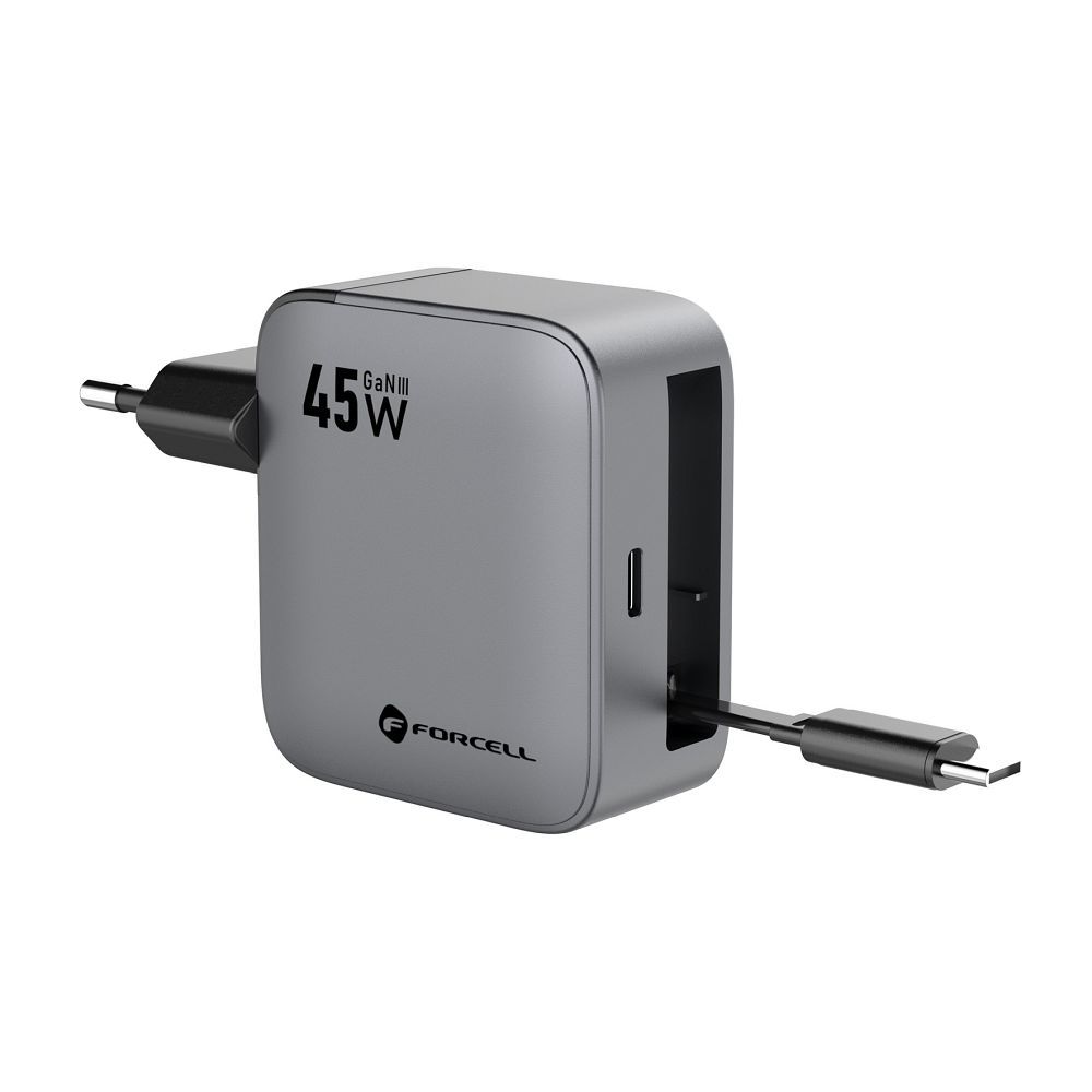 Laadija Forcell F-Energy VT-R5 GaN USB C + USB-C 3A 45W (hall)