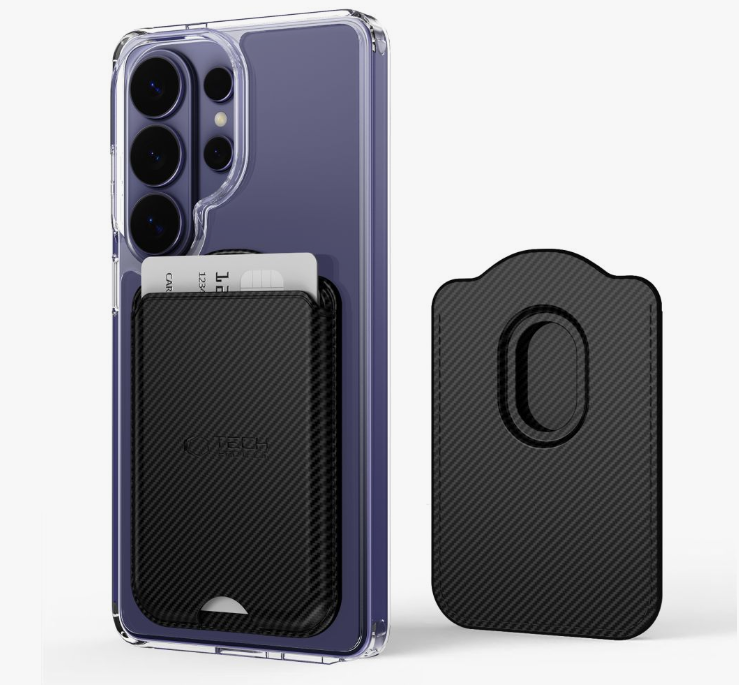 Kaarditasku Tech-Protect CH02 Carbon MagWallet (must)