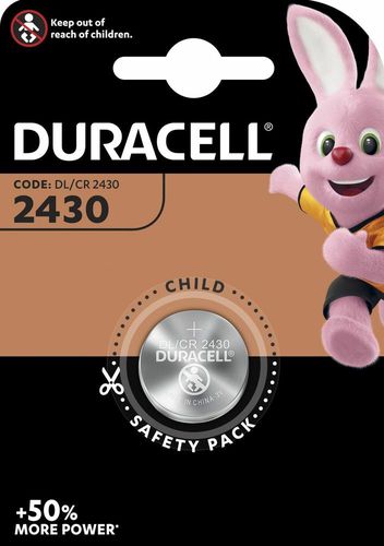 Liitiumpatarei CR2430 3V Duracell, 1 tk. (hõbe)