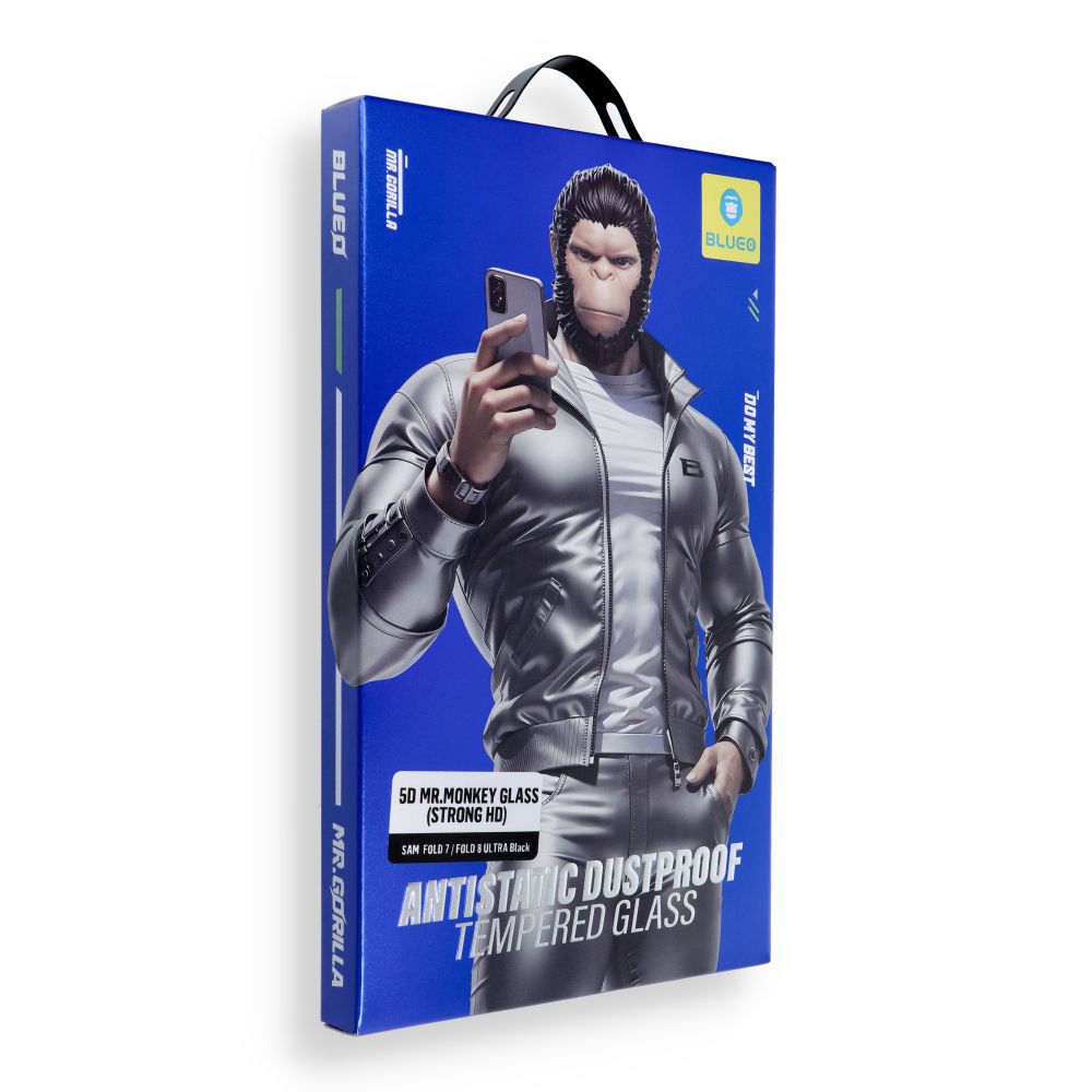 Kaitseklaas "5D Mr. Monkey" Full Glue Strong Samsung FOLD 7 / FOLD 8 ULTRA (must)