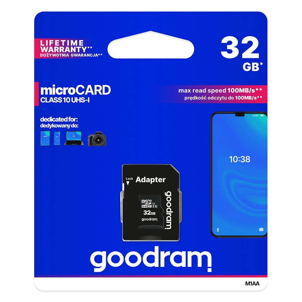 Mälukaart Micro SD Goodram 32 GB HC UHS-I Class 10 + SD Adapter