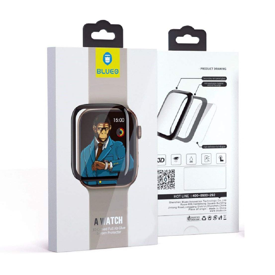 Kaitseklaas Mr.Monkey Full Glue Apple Watch Ultra 49mm (must)