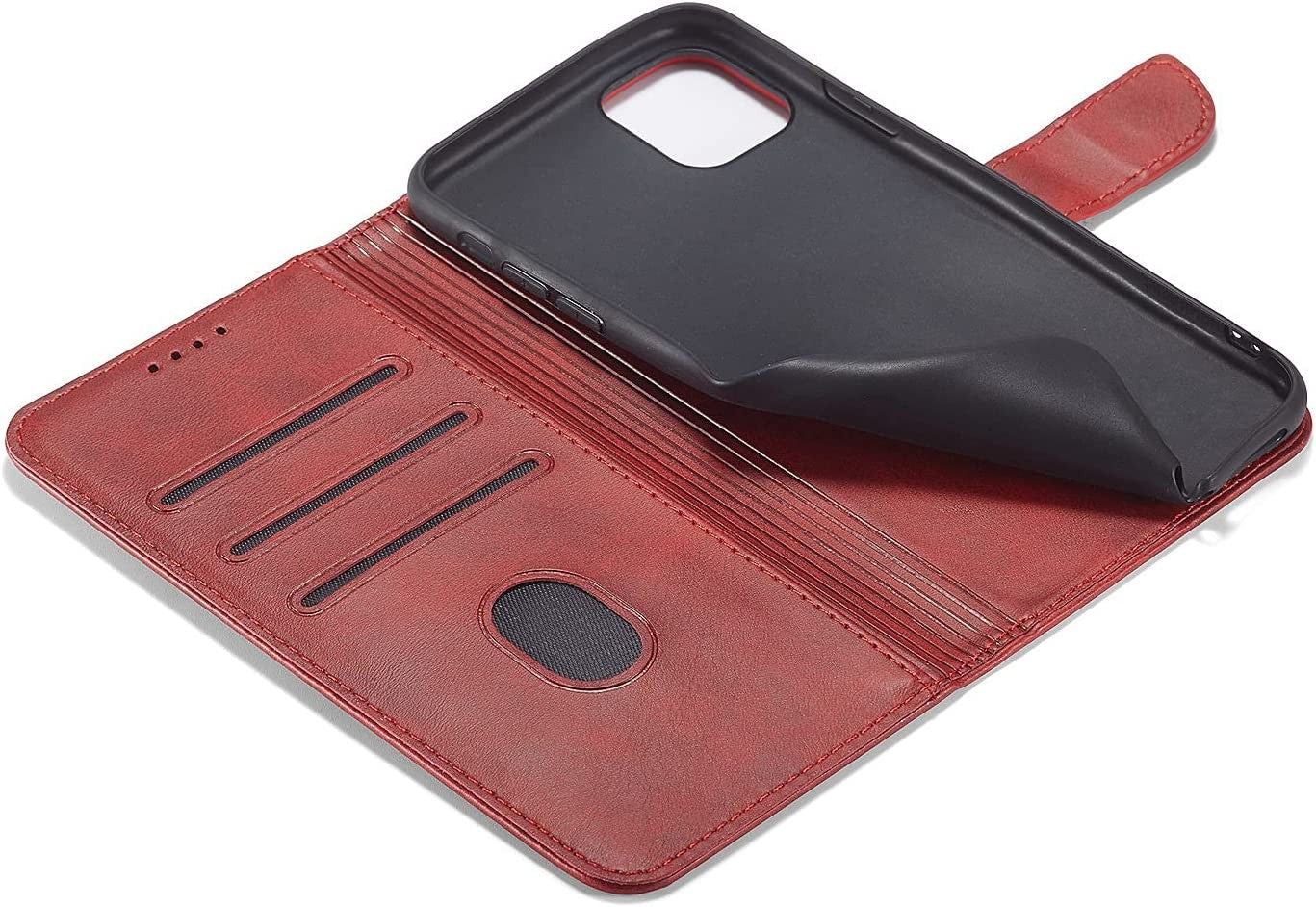 Ūmbris kaanega Wallet Case Samsung A12 / M12 (punane)