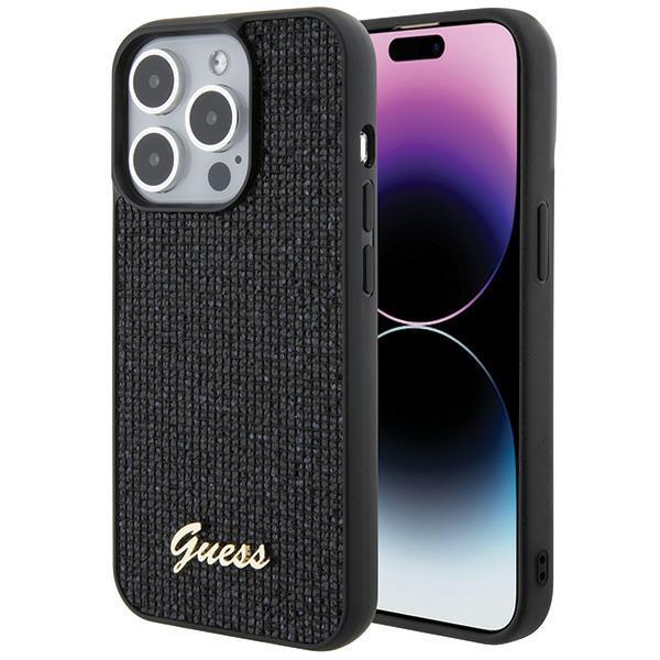 Guess Ümbris Disco Metal Script iPhone 15 Pro (must)