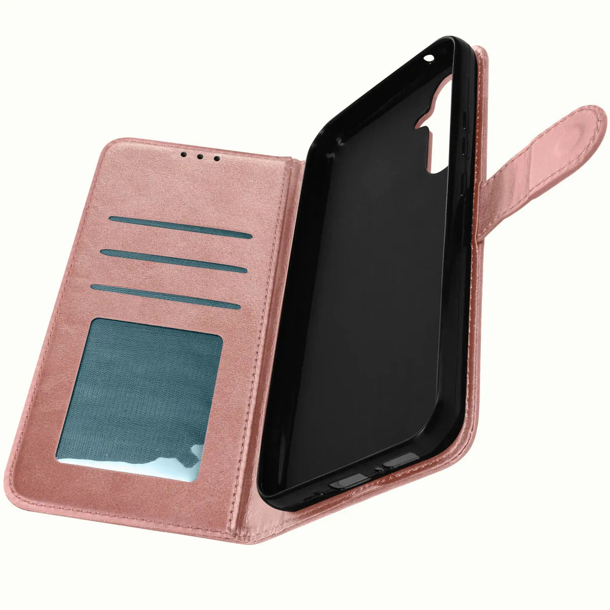 Ūmbris kaanega Wallet Case Samsung A54 / A54 5G (roosa kuld)
