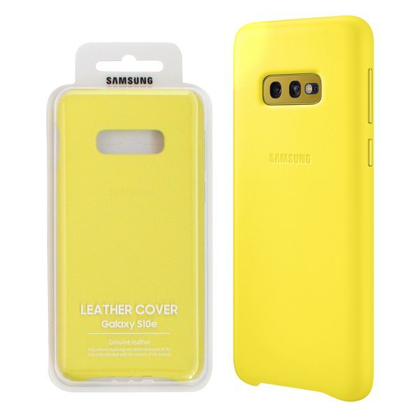 Samsung Nahkümbris EF-VG970LYEGWW G970/ Galaxy S10e (kollane)