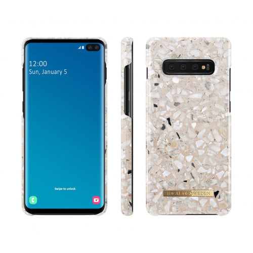 Plastik iDeal of Sweden Samsung Galaxy S10 Plus (Greige Terrazzo)