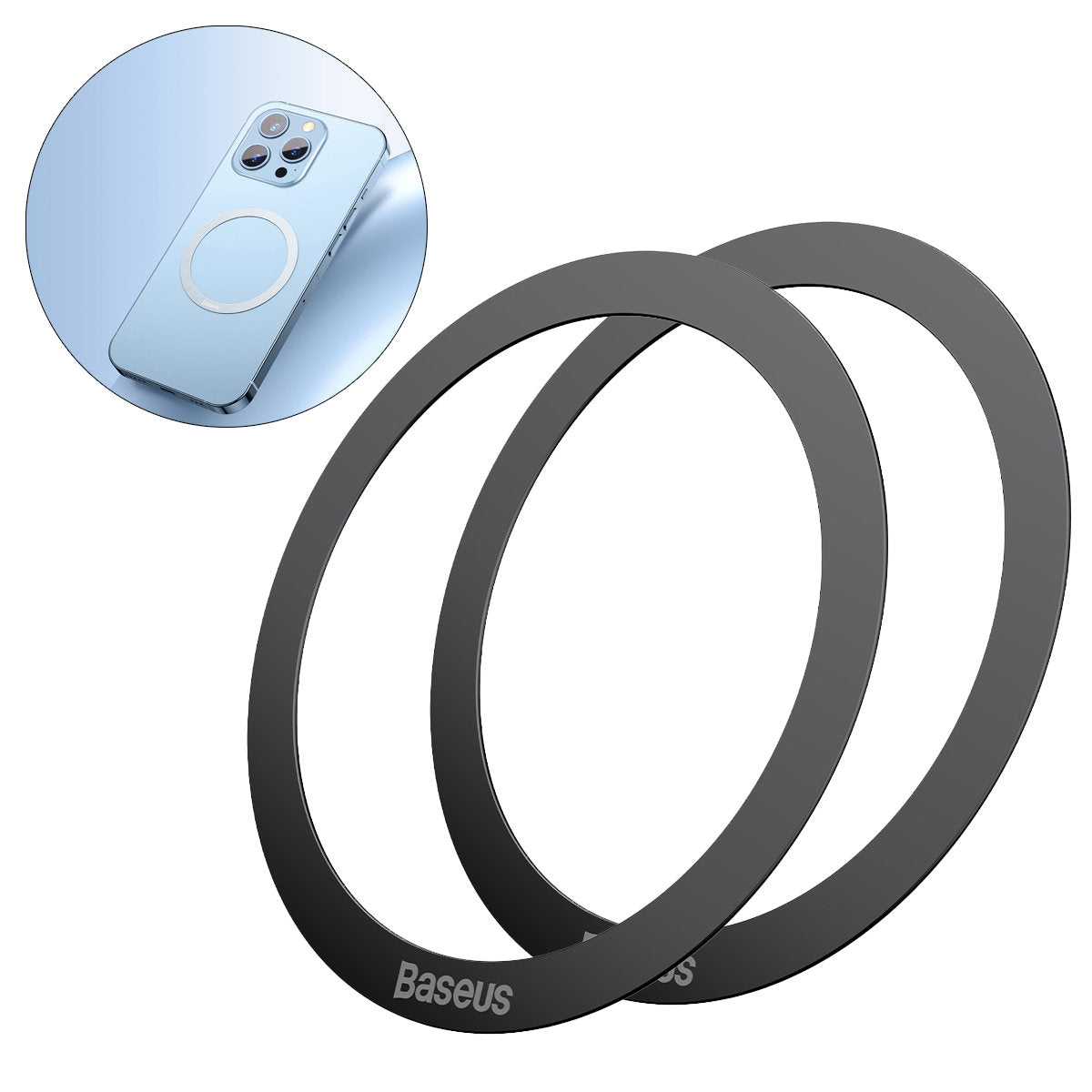 Baseus Halo MagSafe Universaalne Kleeps (2 tk/must)