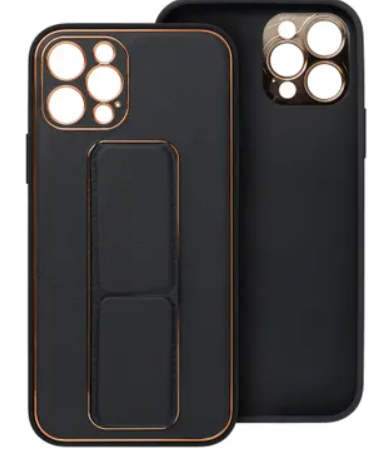 Silikoon Forcell Leather Kickstand Iphone 15 Pro (must)