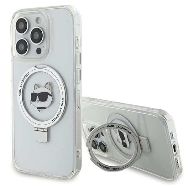 Ümbris Karl Lagerfeld KLHMP15XHMRSCHH Ring Stand MagSafe iPhone 15 Pro Max (läbipaistev)