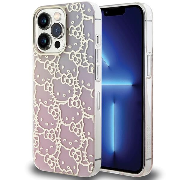 Hello Kitty Ümbris  IML Gradient Electrop Crowded Kitty Head Iphone 14 Pro (roosa)