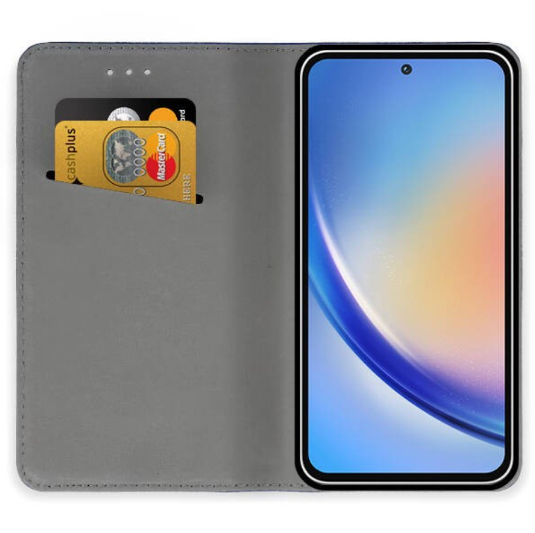 Ümbris kaanega "Smart Magnet" Samsung A556 A55 5G (must)