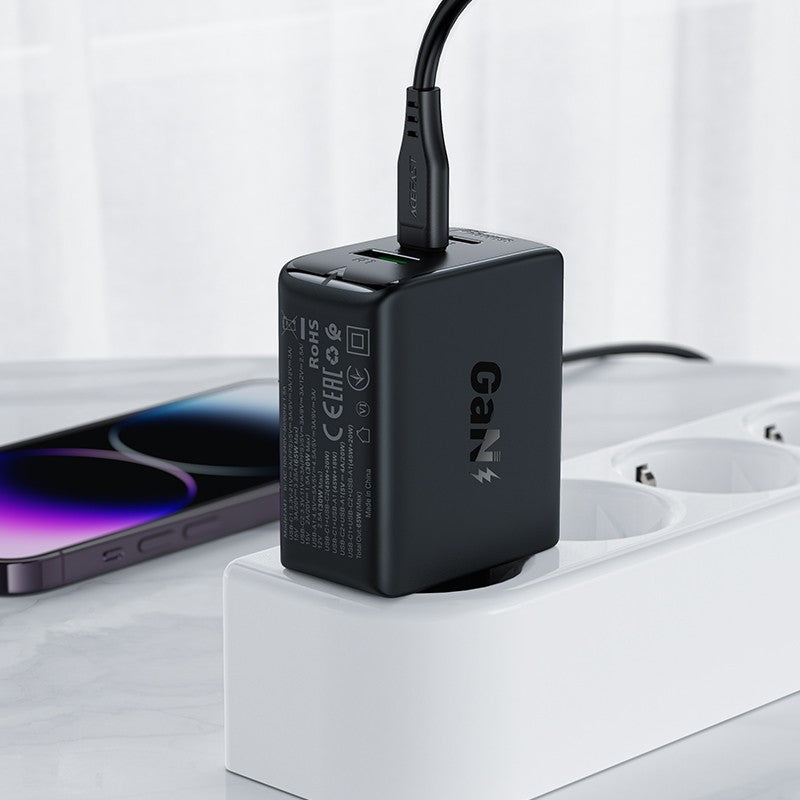 Laadija Acefast A41 65W 2x USB-C, 1X USB-A (must)