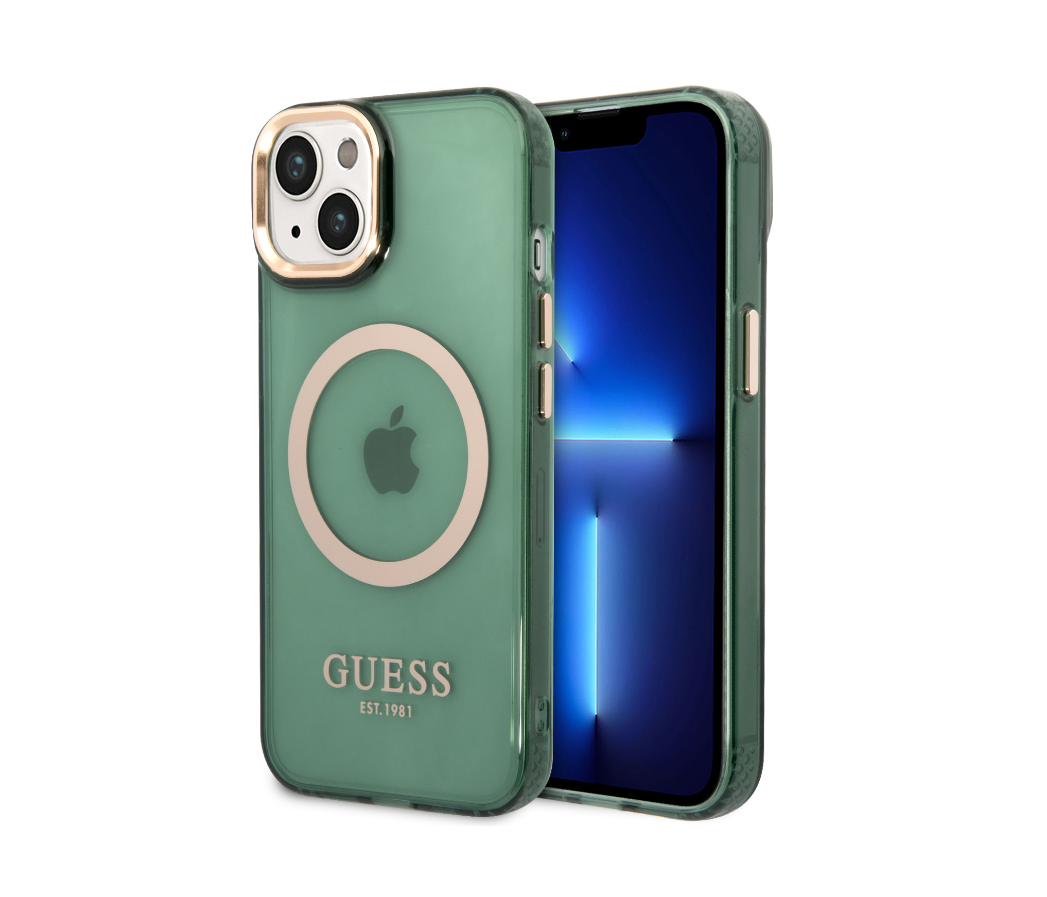 Ümbris Guess GUHMP14SHTCMA MagSafe iPhone 14 (roheline)