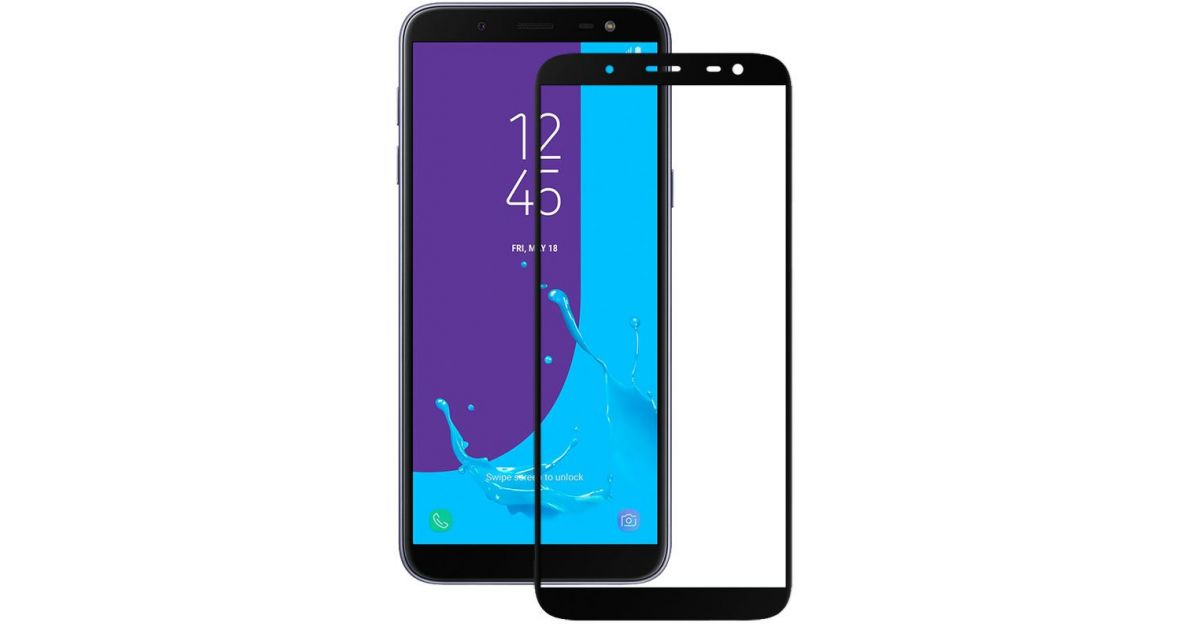 Kaitseklaas 2.5D Full Glue Samsung Galaxy J4+/ J6+ (must)