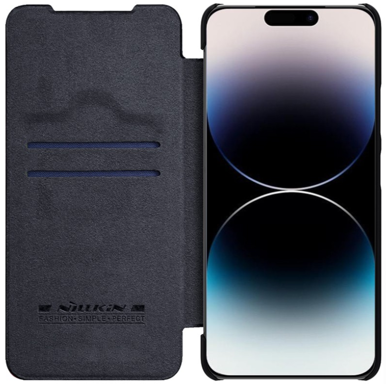 Ümbris kaanega Nillkin Qin Pro Leather Samsung Galaxy S23 Plus (must)