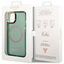 Ümbris Guess GUHMP14MHTCMA MagSafe iPhone 14 Plus / 15 Plus (roheline)